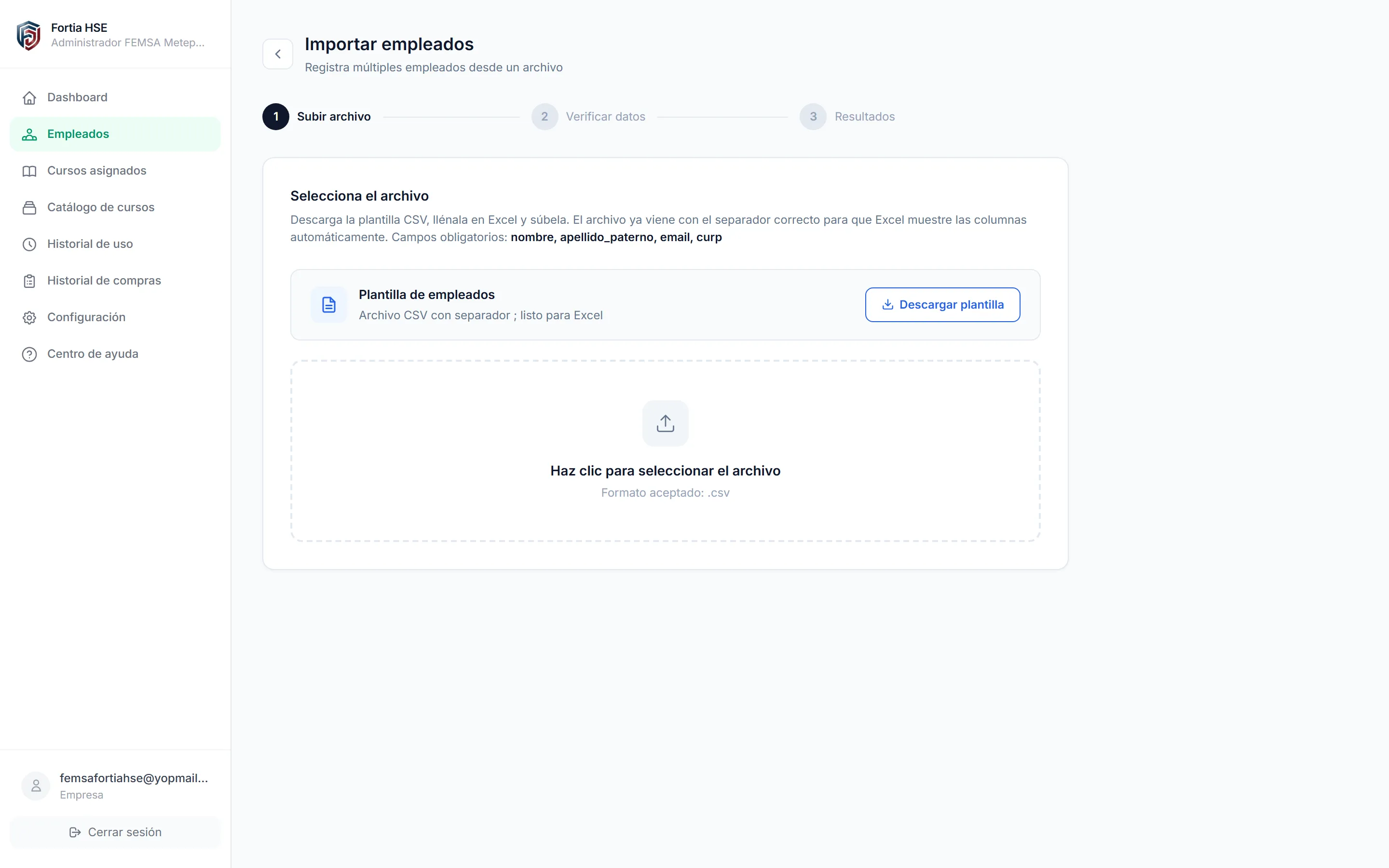 Importar empleados